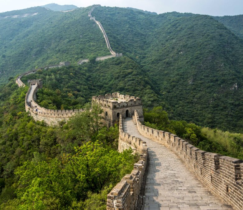 Sección de la Gran Muralla China casi desierta en Mutianyu