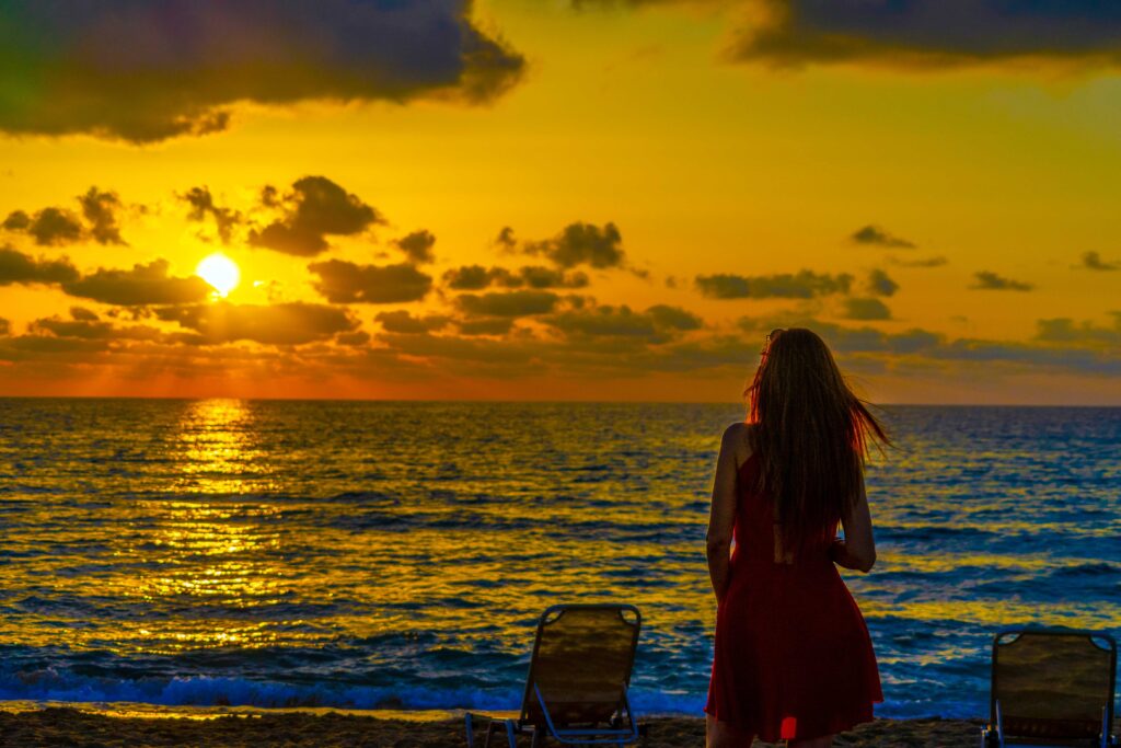 Atardecer en la playa de Elafonisi, Creta, Grecia