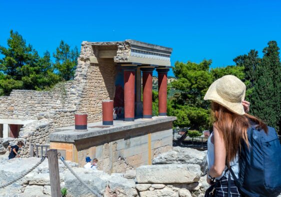 El Palacio de Knossos es el monumento más emblemático de la civilización minoica en Creta.