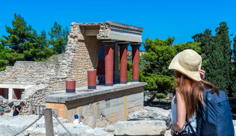 El Palacio de Knossos es el monumento más emblemático de la civilización minoica en Creta.