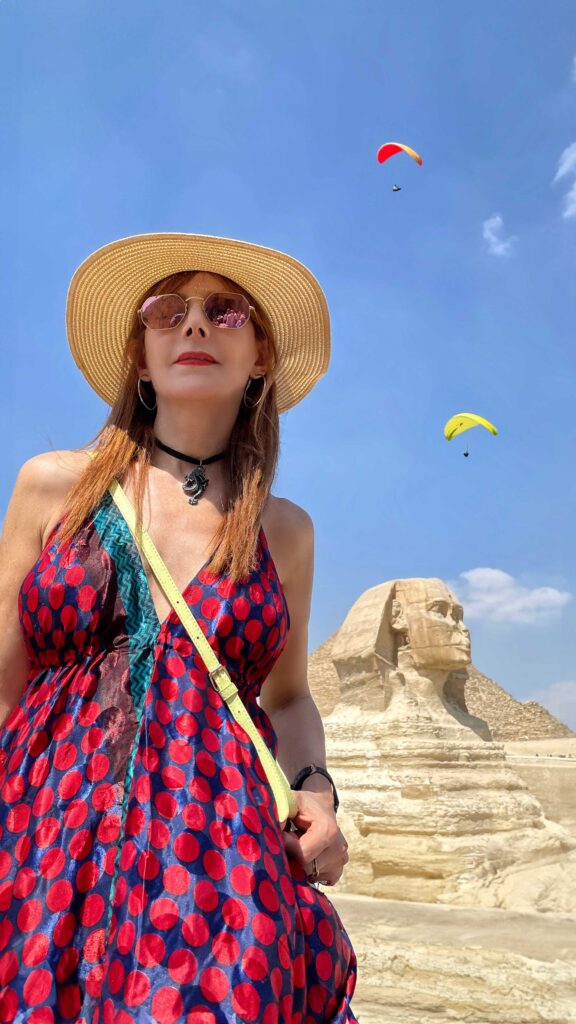 En la popular esfinge de Giza